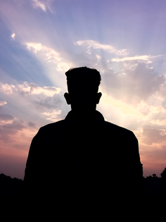 Dramatic Twilight Silhouette with God Rays