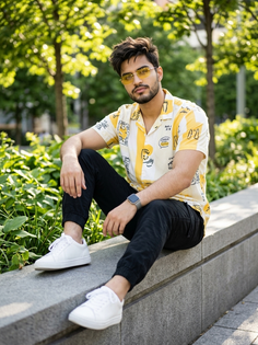 Confident Young Man Outdoor Fashion Portrait