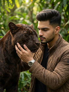 Cinematic Portrait with a Brown Panther