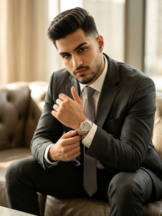 Luxury Wristwatch Adjustment Fashion Portrait