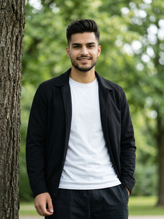 Cool-Toned Outdoor Tree Portrait