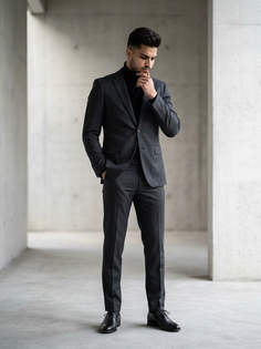 Dark Tailored Suit Mystery Portrait
