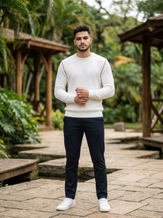 White Red Sweater Ibirapuera Park Portrait