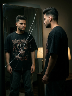 Broken Mirror Gangster Cinematic Portrait
