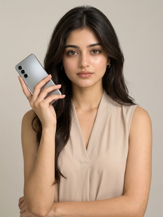 Minimalist Smartphone Editorial Fashion Portrait