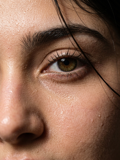 Raw Dewy Skin Extreme Close Up Portrait