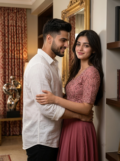 Romantic Couple Luxury Room Portrait