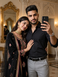 Luxury Palace Couple iPhone Selfie Portrait