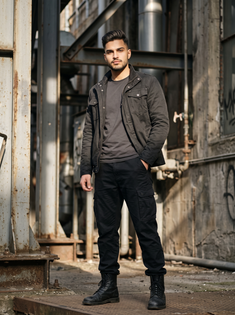Industrial Urban Streetwear Fashion Portrait